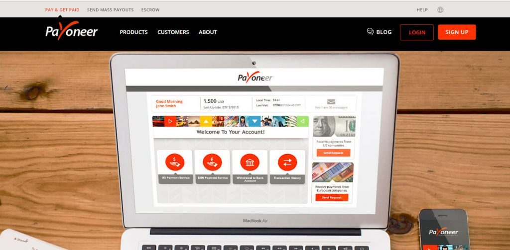 Payoneer es un buen monedero virtual para aquellos que quieran tradear